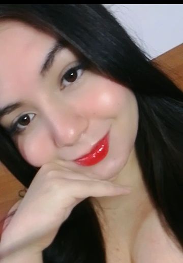 A girl on a live video call